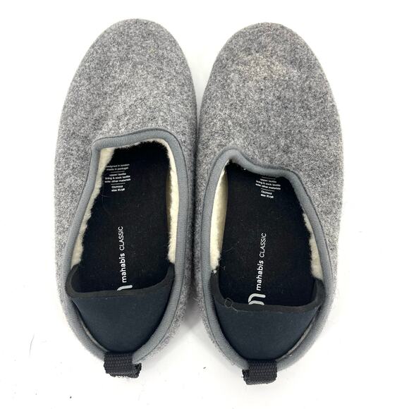 Mahabis 100% wool lined classic gray slip on slippers (EU38 - US7.5) - Picture 6 of 10